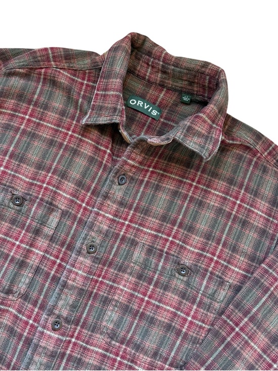 Orvis Other - Orvis Perfect Flannel Shirt Mens L Plaid Button Up Outdoor Cabin Core Lumberjack